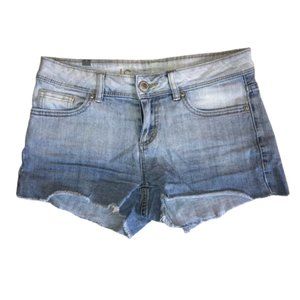 Ombre Denim Cutoff Shorts